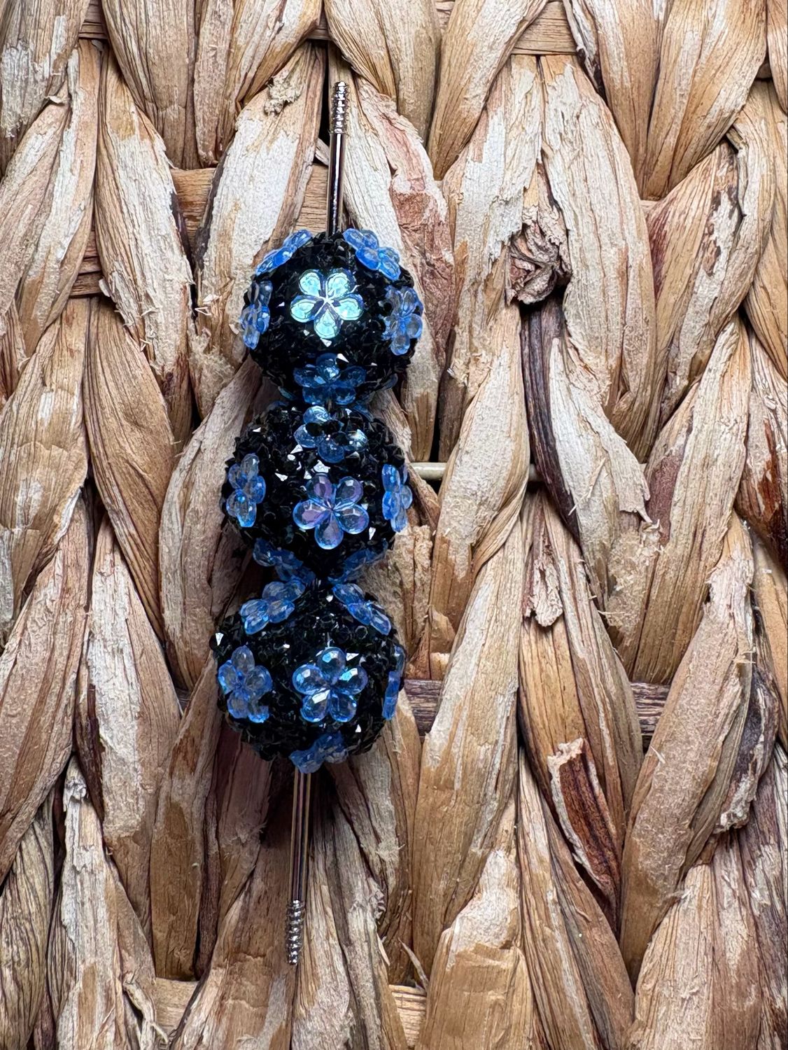 20mm Light Blue Flower Sugar Bead