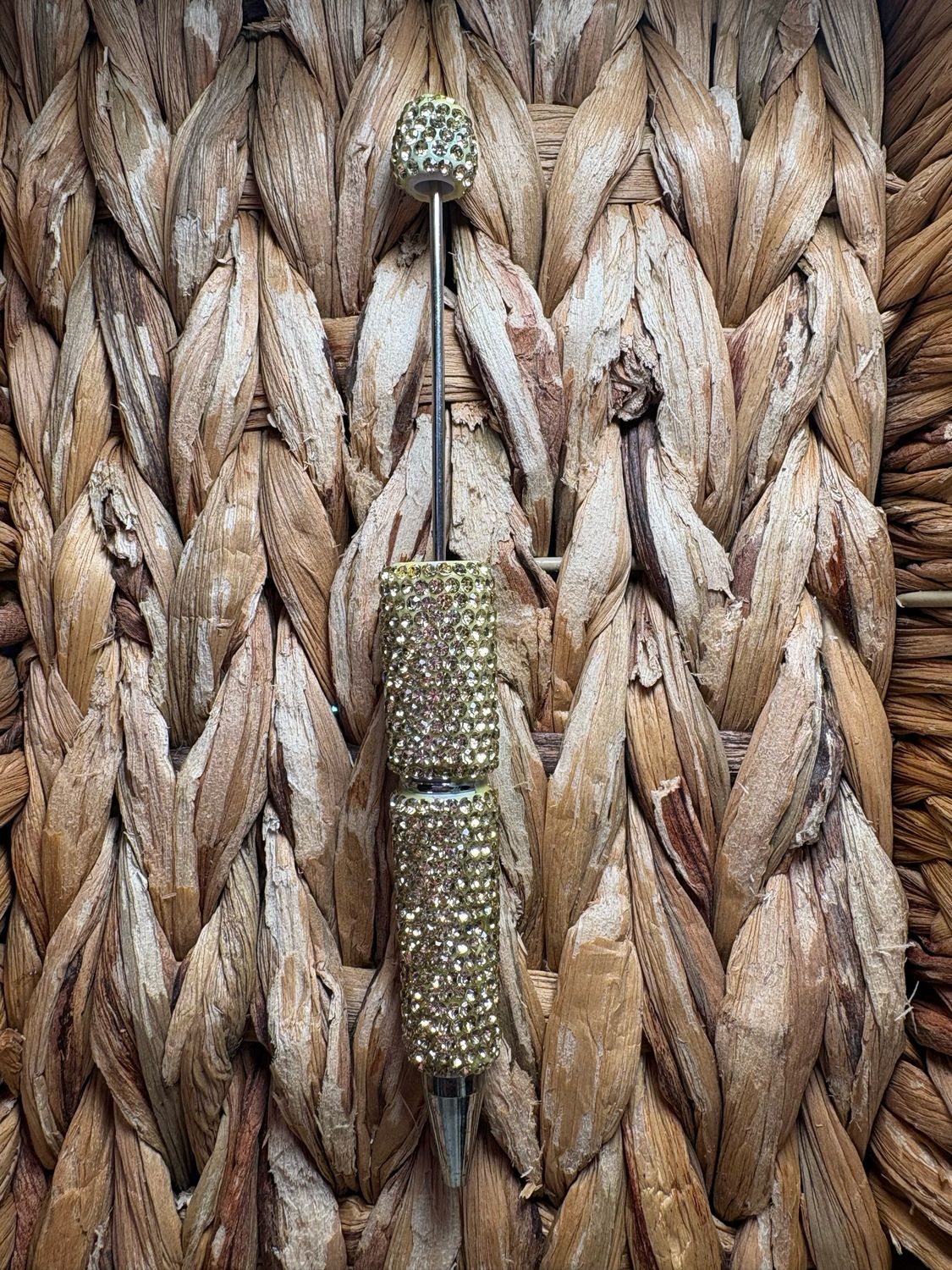 Light Yellow Rhinestone Pen