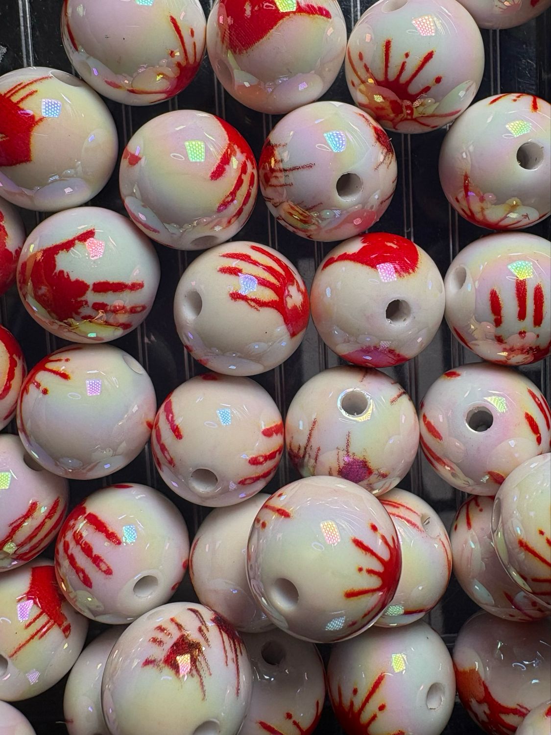 Blood Hand Print 15mm Bulk Bag- 50pc