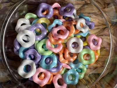Bulk Bag Pastel Wavy Spacers-125pc W1