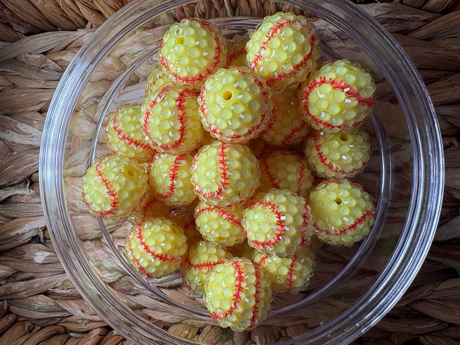 20mm Softball Jelly Rhinestone