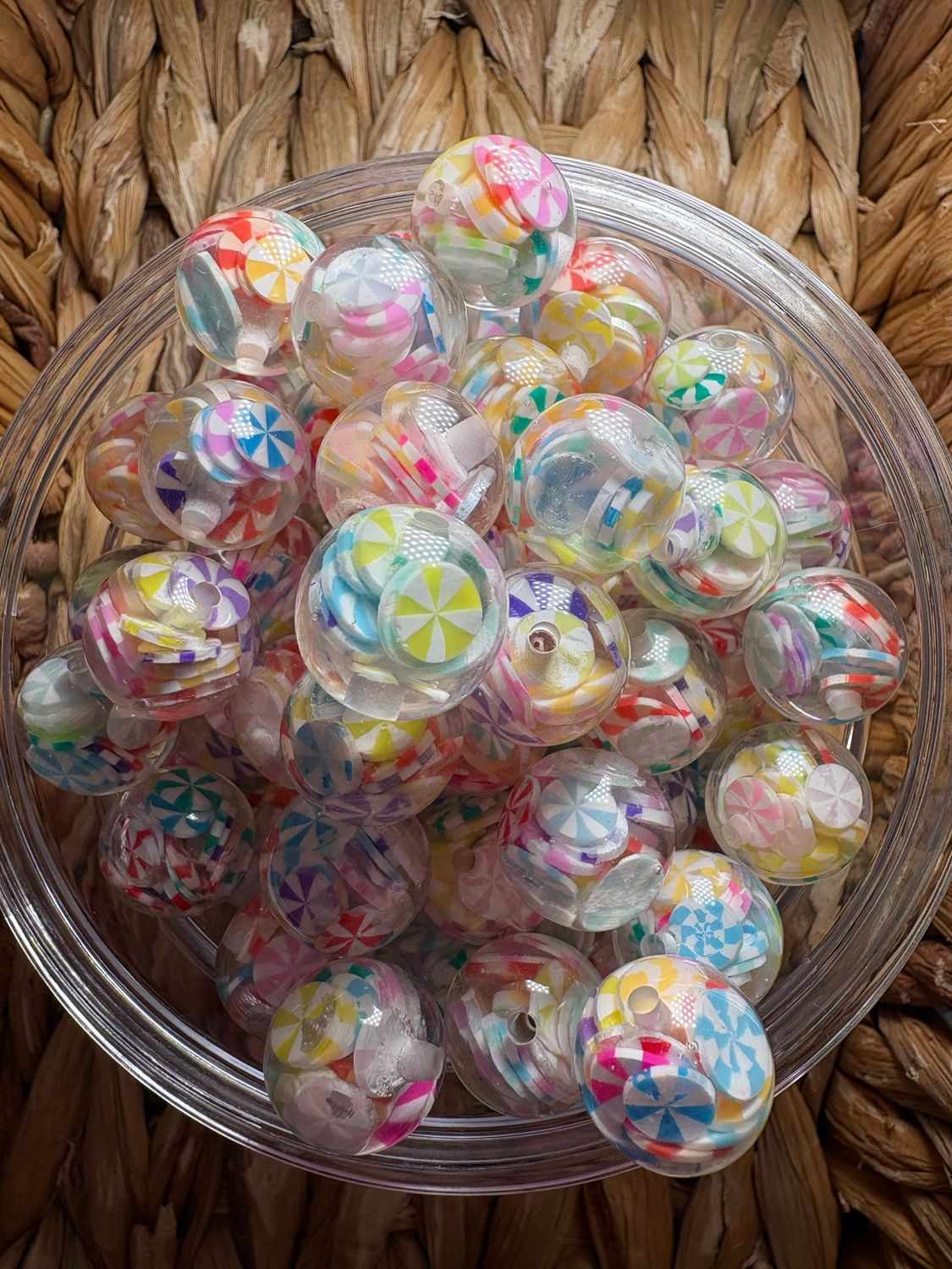 15mm Candy Confetti Bead