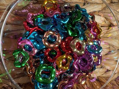 Bulk Bag Metallic Wavy Spacers-100pc W6