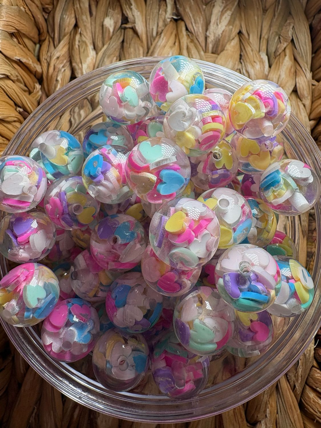 15mm Heart Confetti Bead