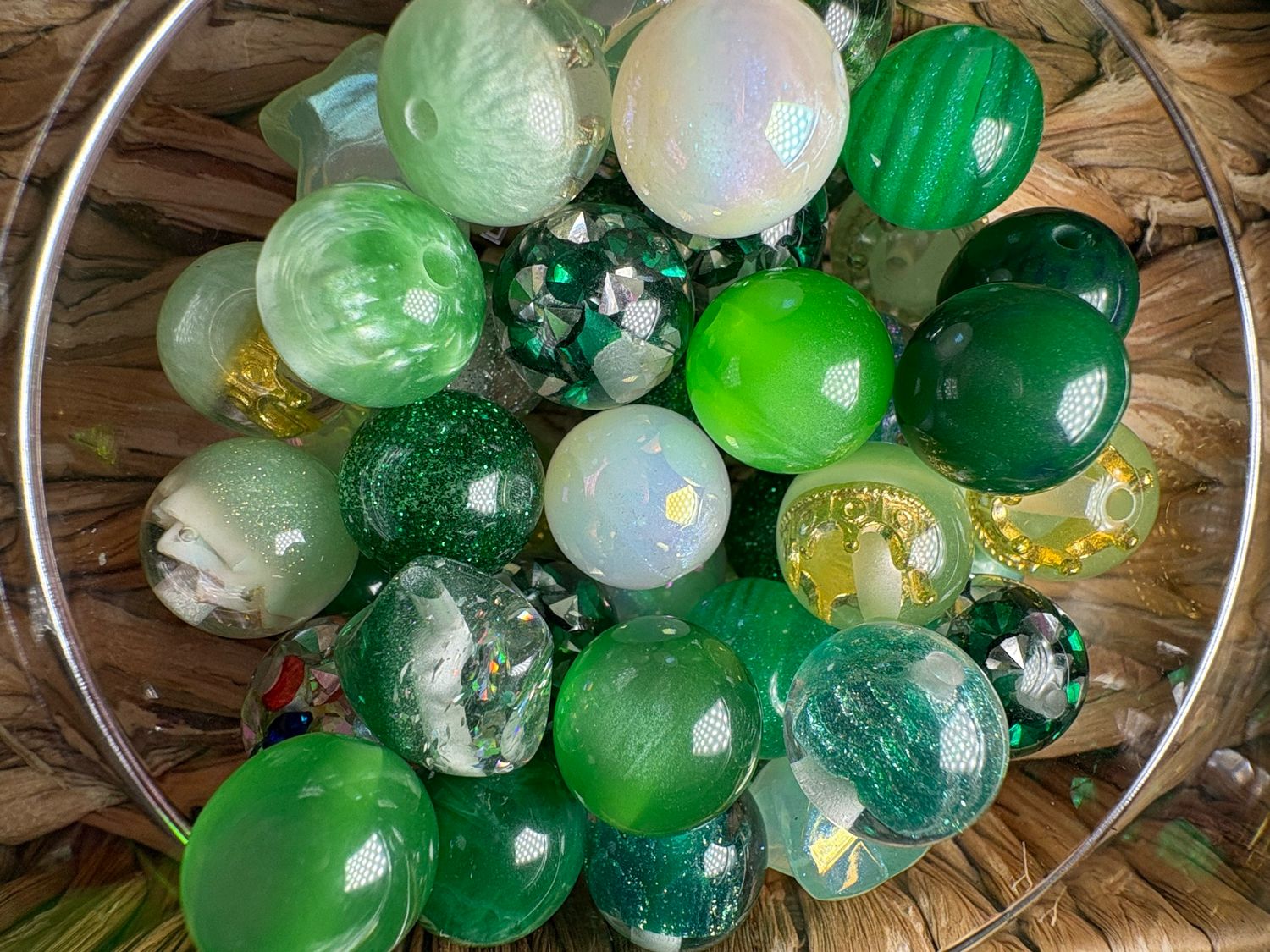 Bulk Bag Green Color Mix- 50pc M17