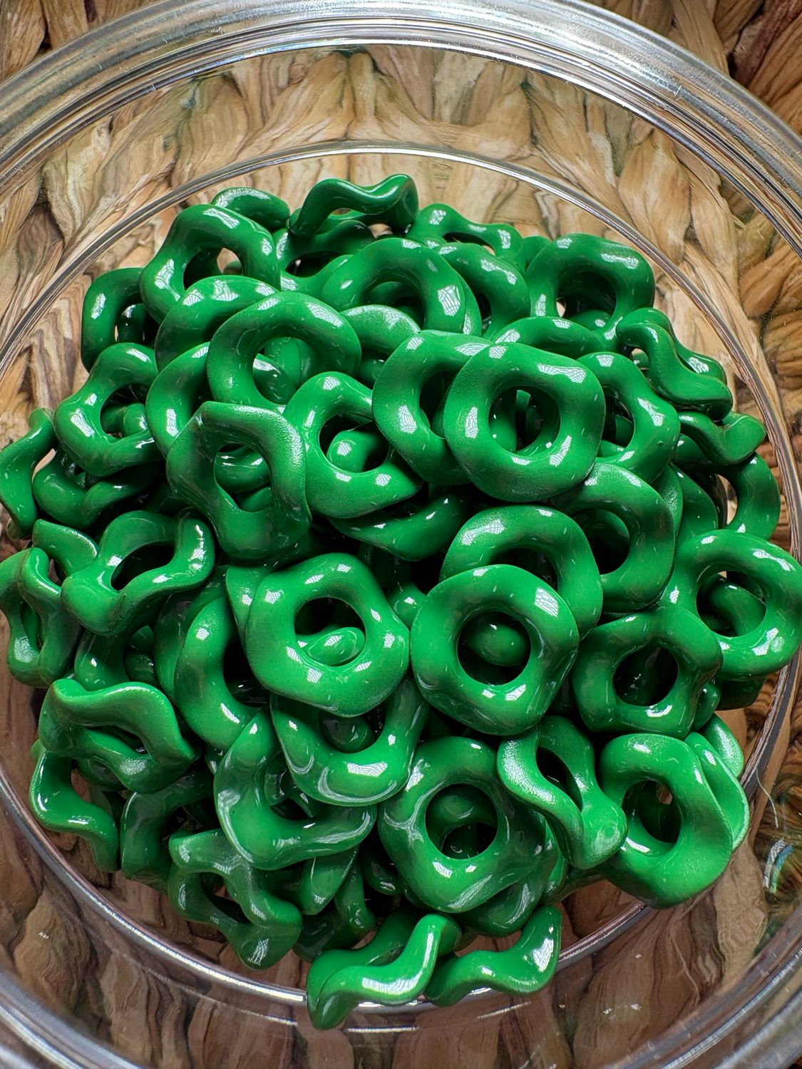 Dark Green Wavy Spacer