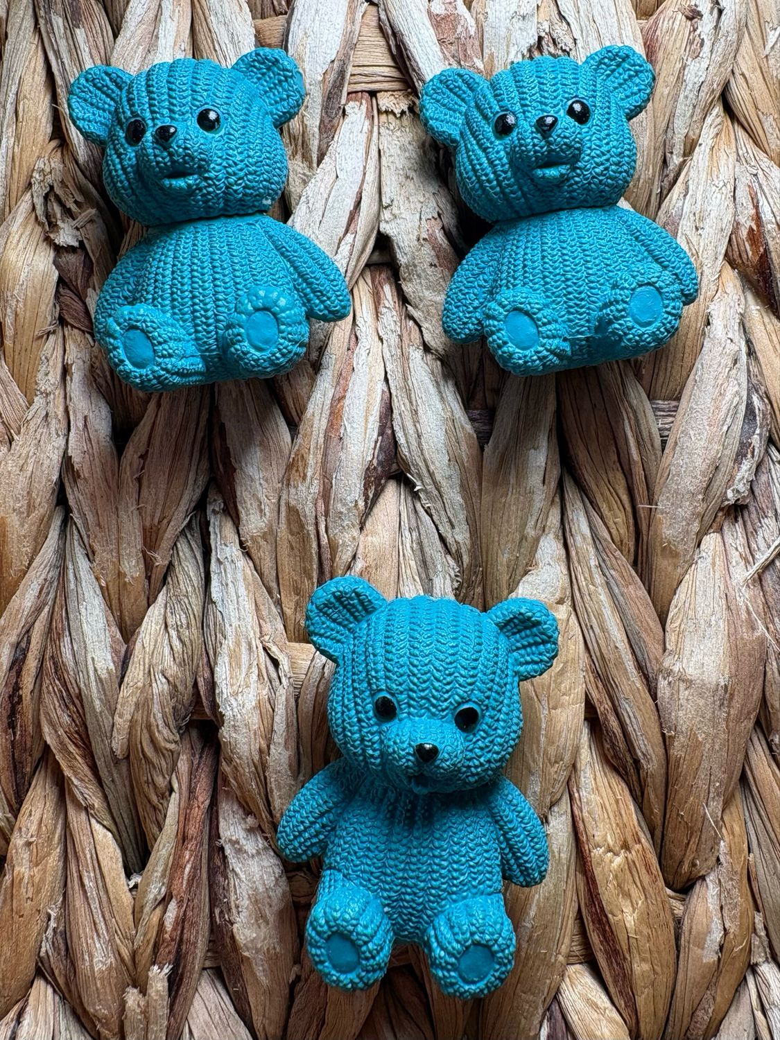 Turquoise Large Acrylic Bear Bead