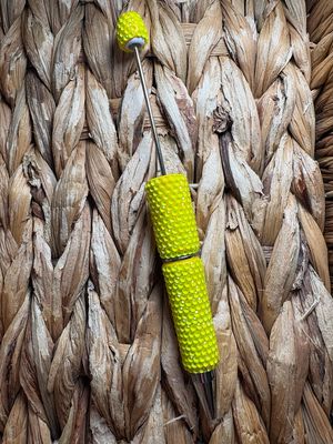 Yellow Neon Rhinestone Pen