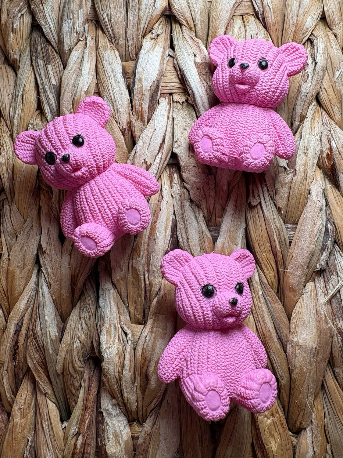 Pink Large Acrylic Bear Bead