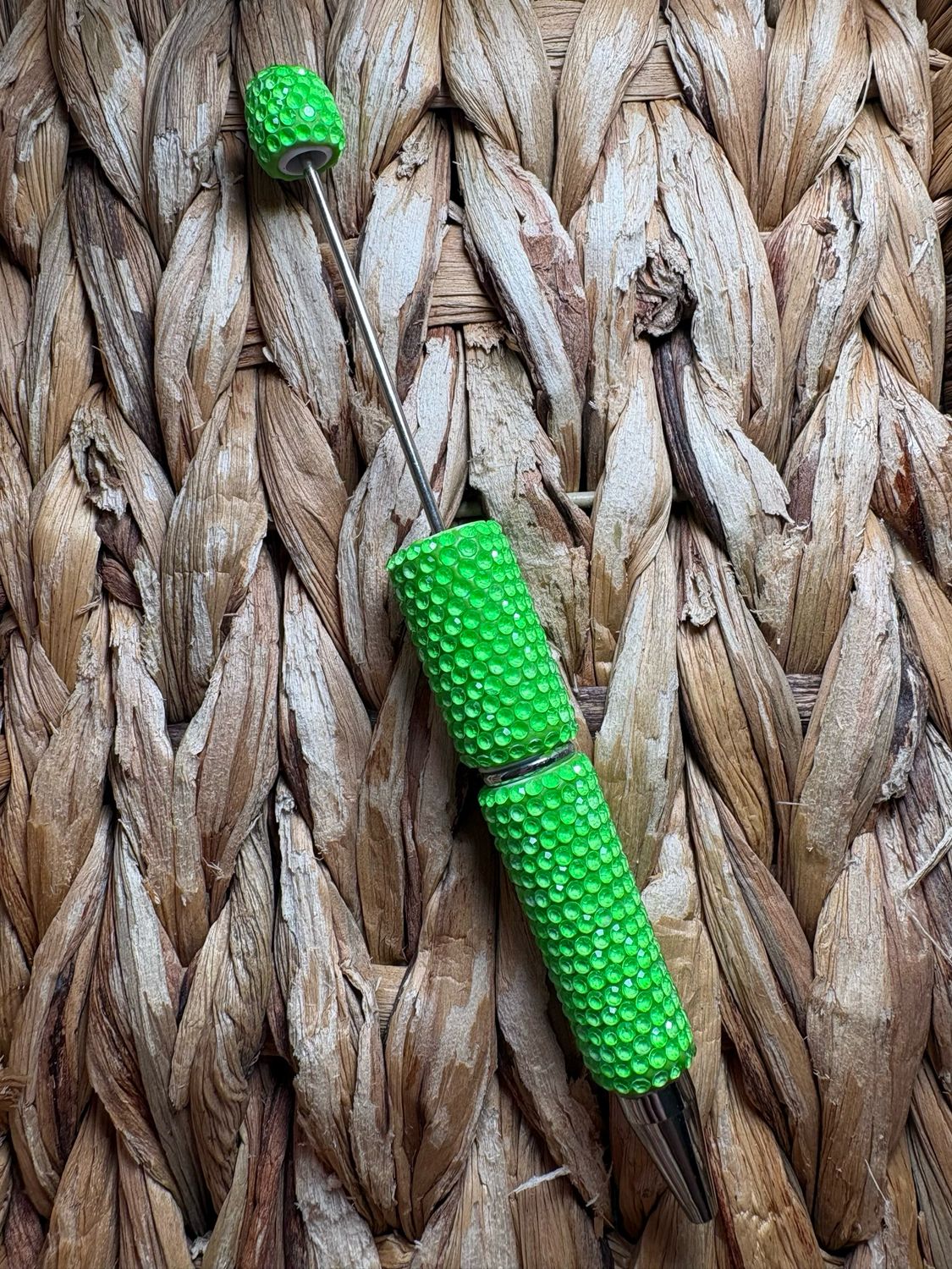 Light Green Neon Rhinestone Pen