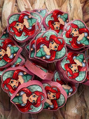 Mermaid Heart Acrylic Focal Bead