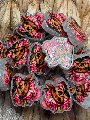 Cow Pink Carhartt Acrylic Focal Bead