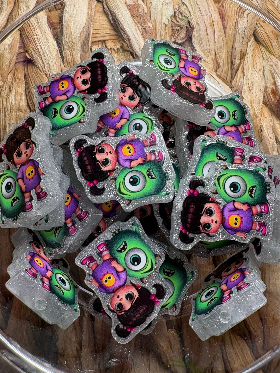 Boo &amp; Mike Acrylic Focal Bead