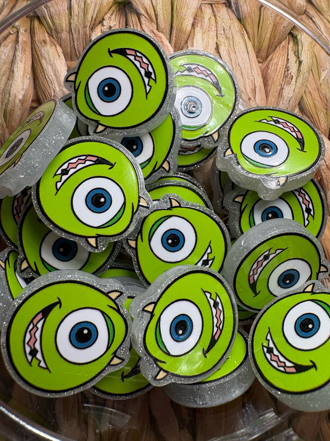 Mike Head Acrylic Focal Bead