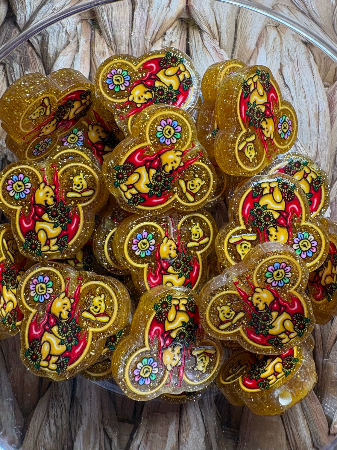 Honey Bear Acrylic Focal Bead
