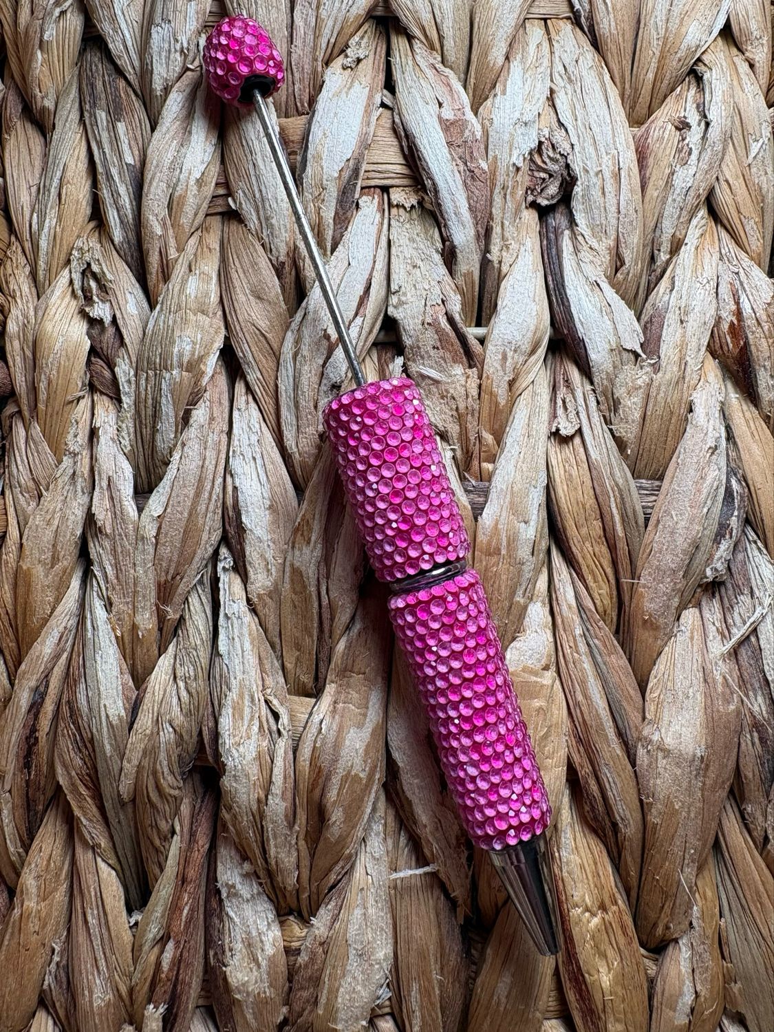 Pink Neon Rhinestone Pen