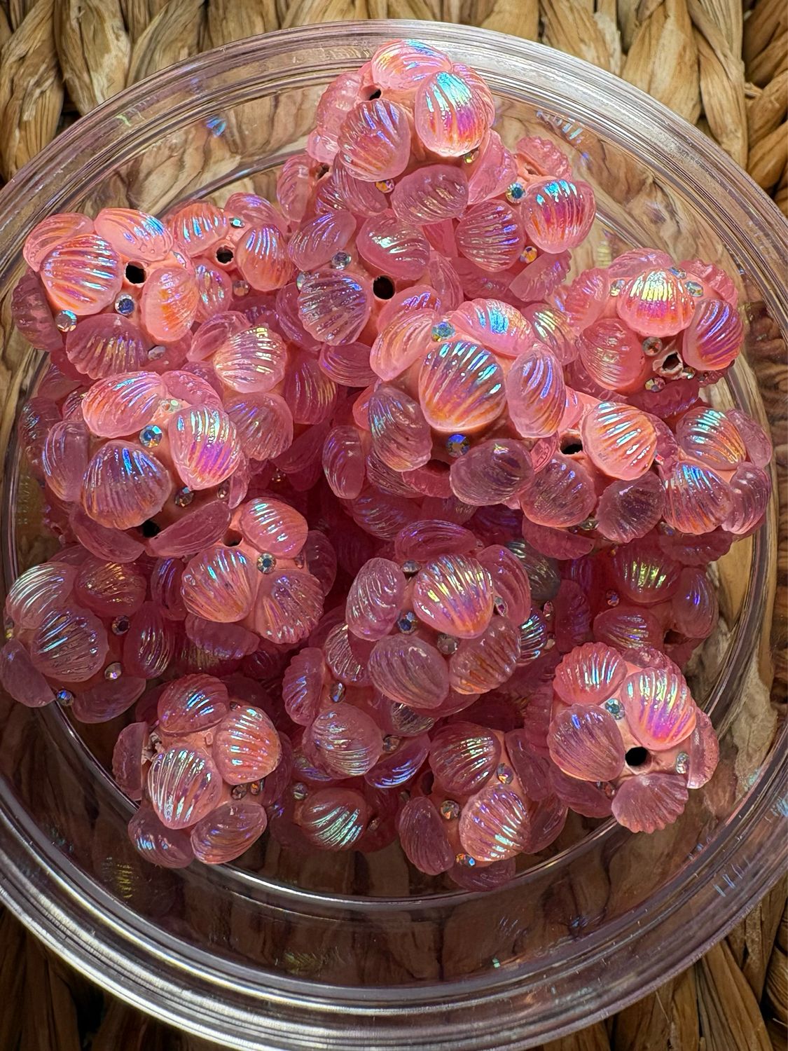 Pink Shell Clay Bead