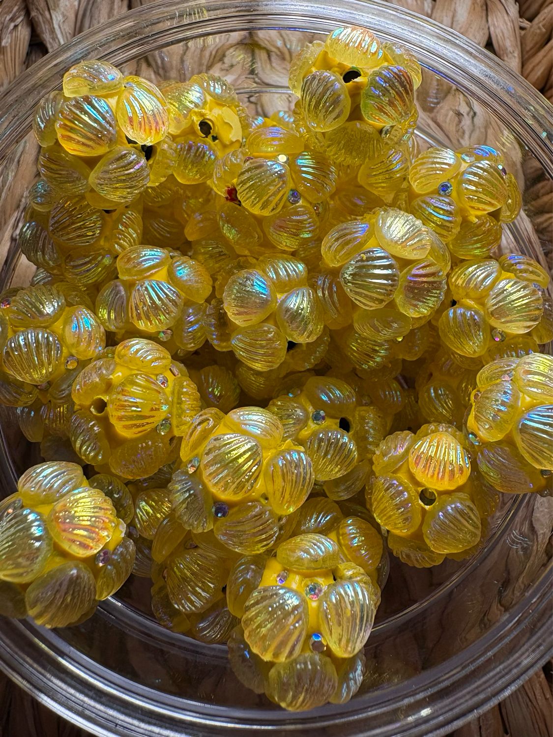 Yellow Shell Clay Bead
