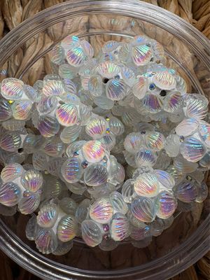 White Shell Clay Bead