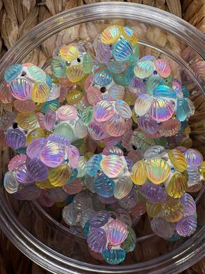Rainbow Shell Clay Bead