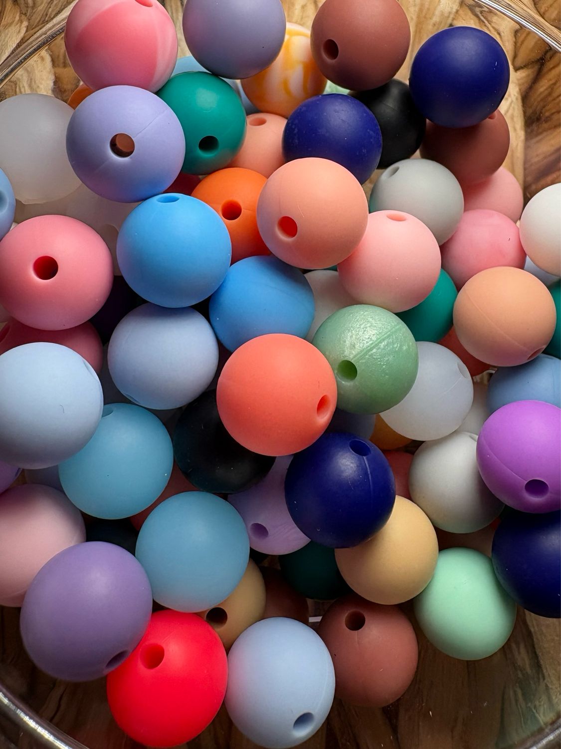 Bulk Bag 12mm Silicone Beads-100pc