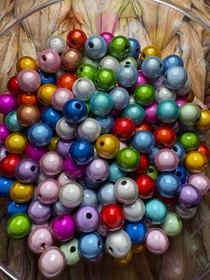 Bulk Bag 8mm Lightbulb Beads- 150+ pc S79