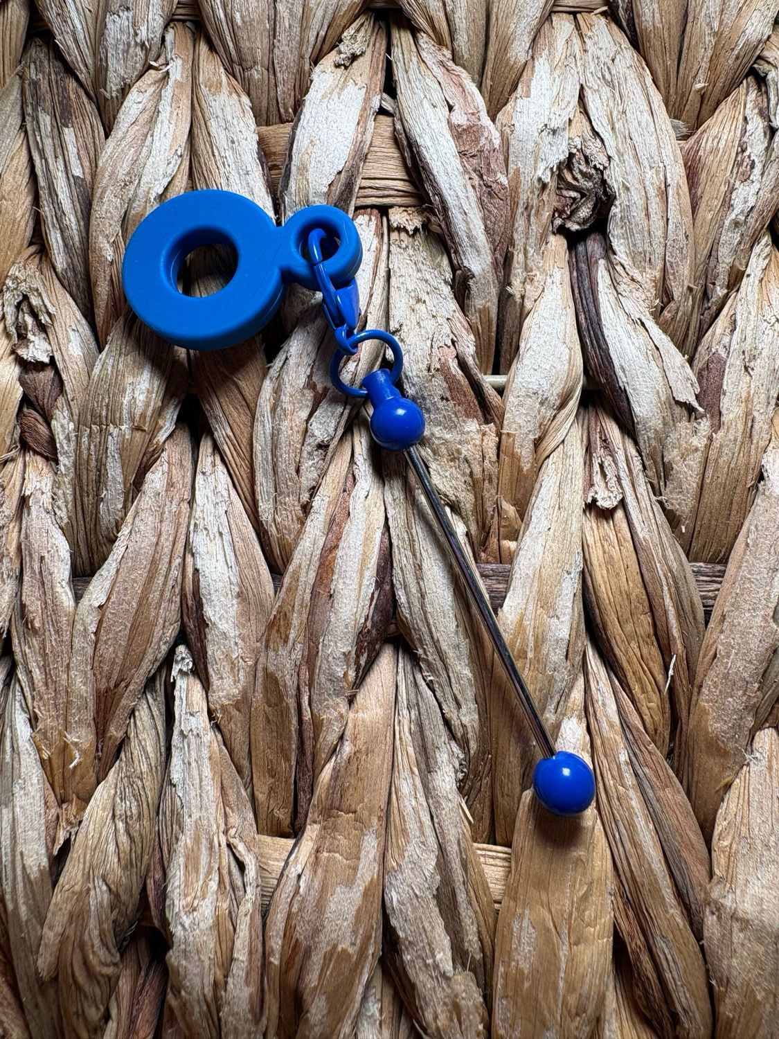Dark Blue Straw Charm