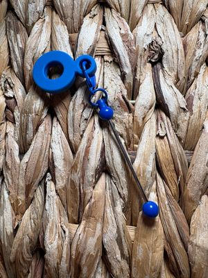 Dark Blue Straw Charm