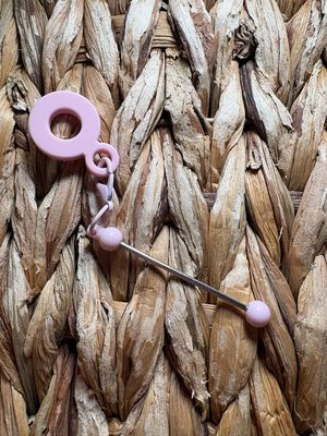 Light Pink Straw Charm