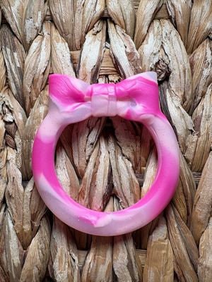 Bubble Gum Silicone Bow Ring
