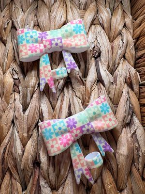 Flowers Bow Straw Topper ST56