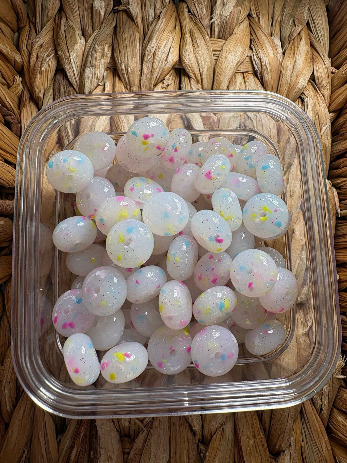 Pastel Paradise Glitter Abacus Spacer