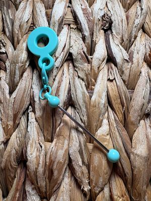 Turquoise Straw Charm
