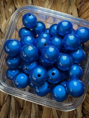 16mm Dark Blue Lightbulb Bead