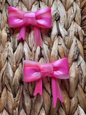 Pink Paradise Bow Straw Topper ST23