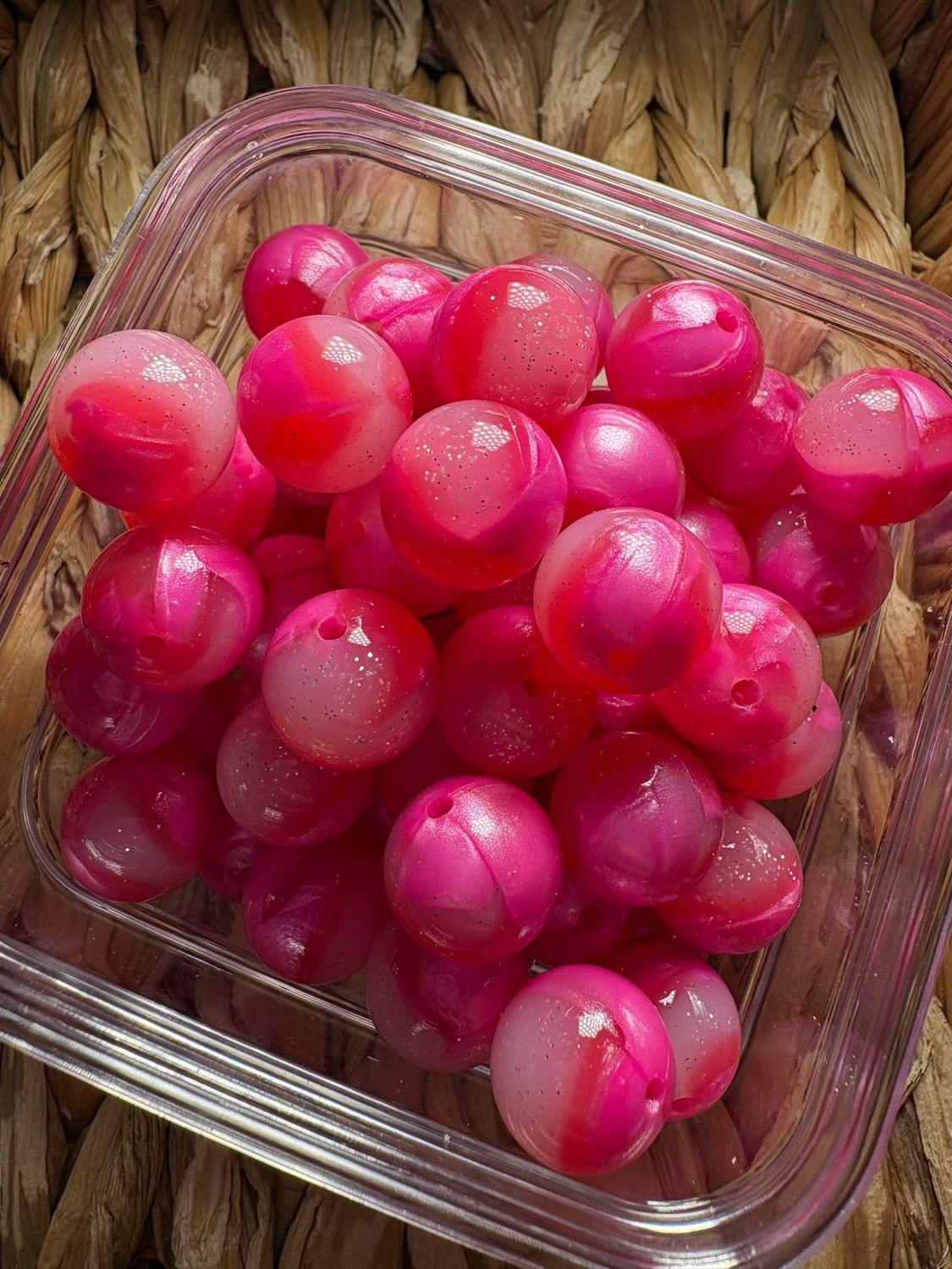 15mm Pink Paradise Silicone Bead