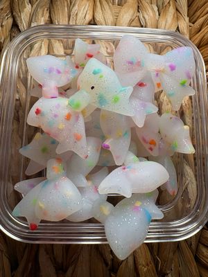 Rainbow Glitter Bow Focal