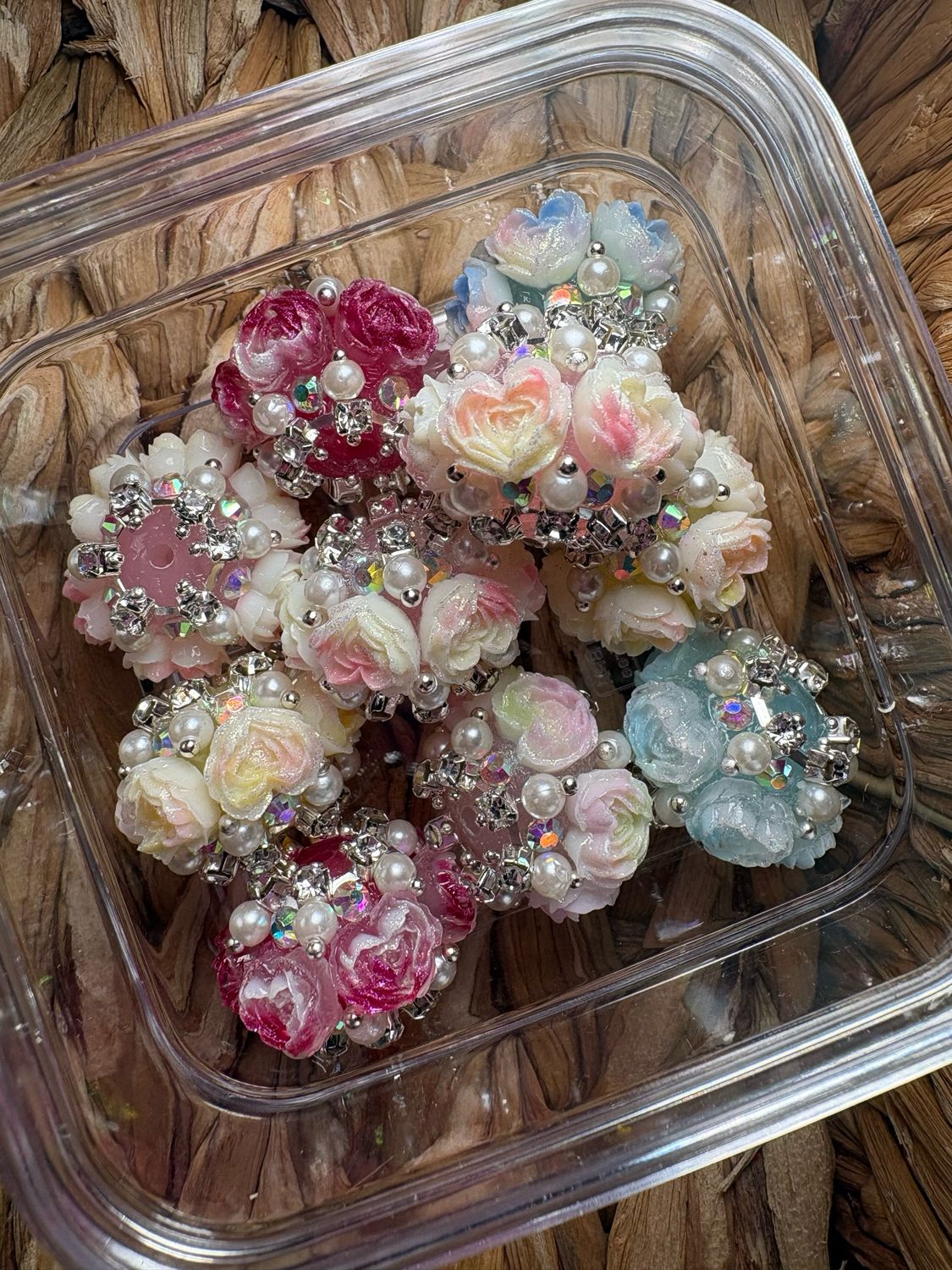 Bulk Bag- Heart Flowers- 10pc- S102