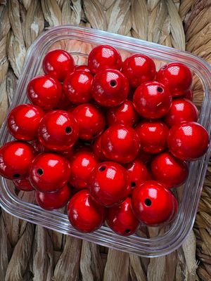 16mm Red Lightbulb Bead