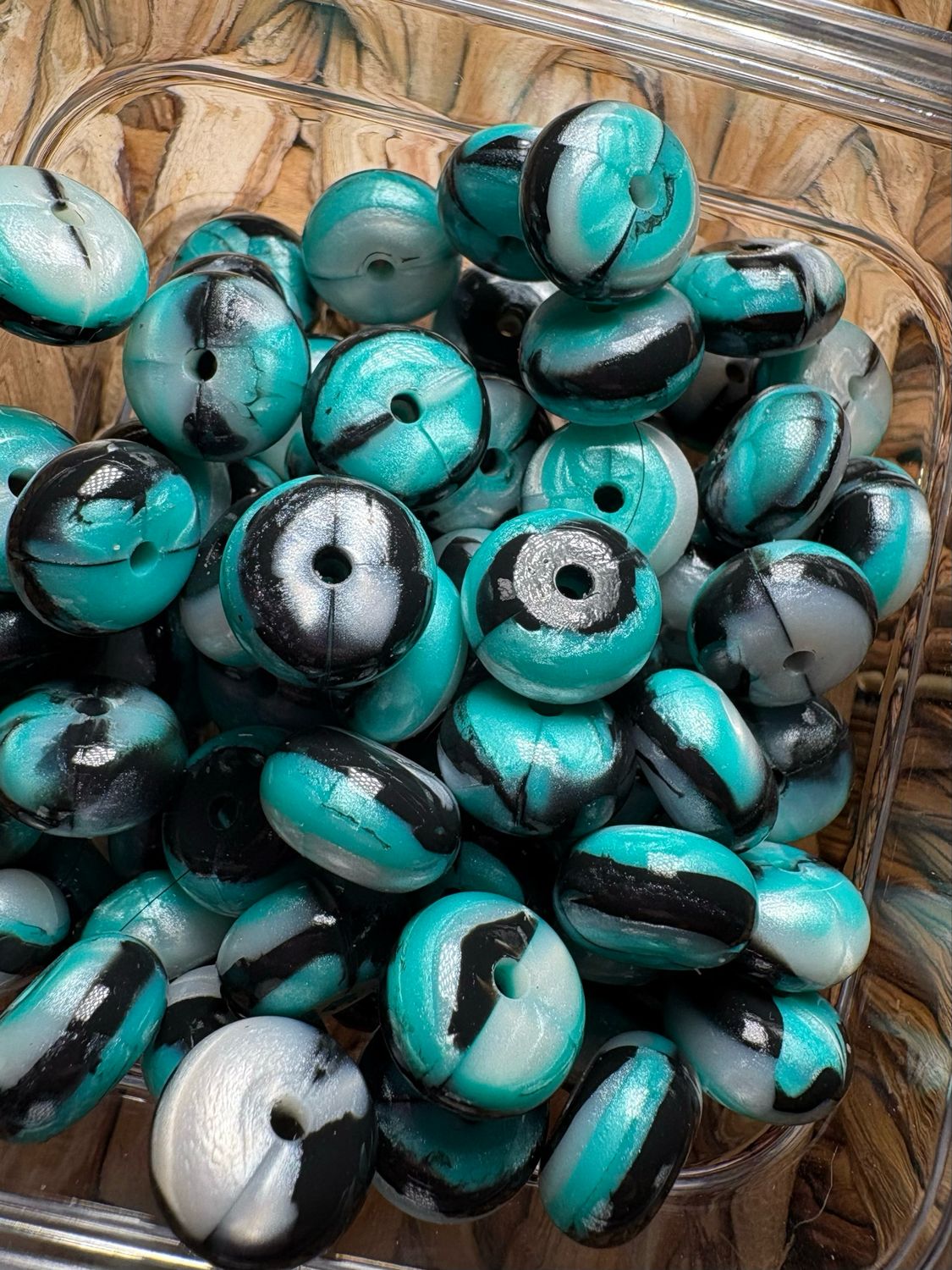Turquoise Paradise Silicone Abacus Spacer