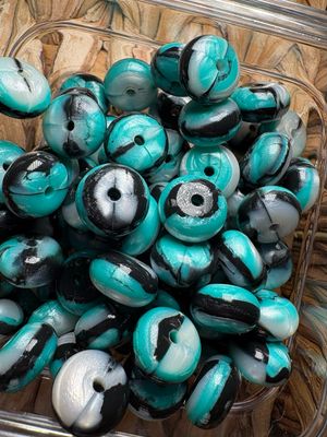 Turquoise Paradise Silicone Abacus Spacer