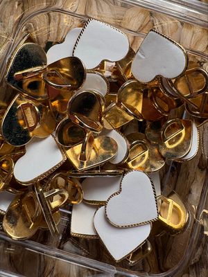 Gold Heart Grip Charm