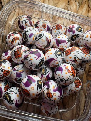 15mm Halloween Mix Silicone Bead