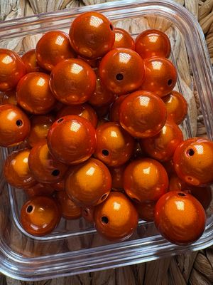16mm Orange Lightbulb Bead