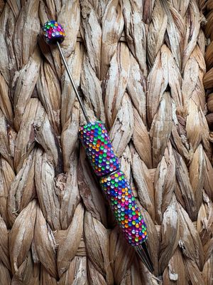 Rainbow Neon Rhinestone Pen (Purple)