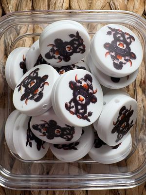 Black Cow Circle Printed 2d Focal