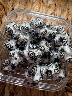 Ghost Face Clay Bead