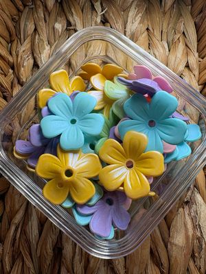 Bulk Bag- Pastel Flower Spacer-100pc W20