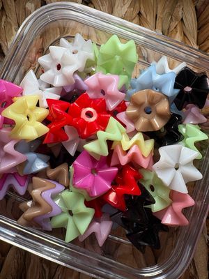 Bulk Bag- Light Color Zig Zag Spacers-100pc