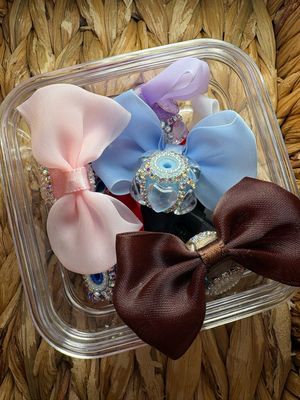 Bulk Bag-Heart Bead Bow-8pc